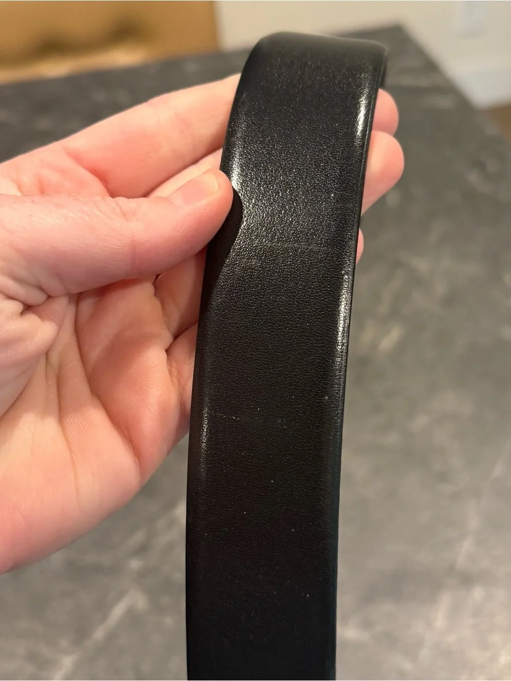Bugatti 2462 black leather belt men’s size 38 leather Germany